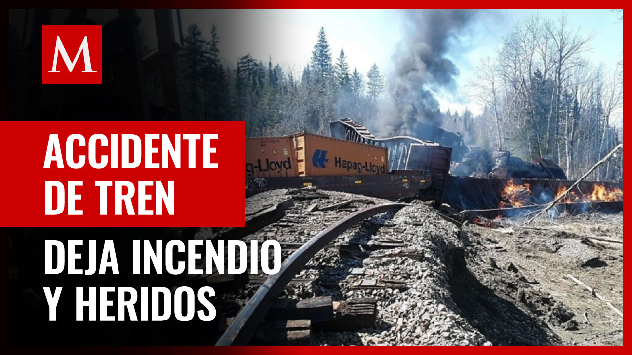 En EU, se descarrila tren de carga en zona rural de Maine