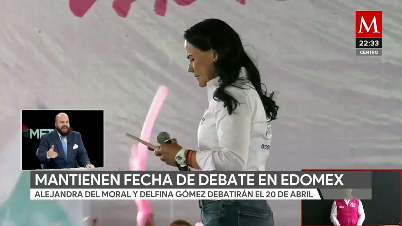 Delfina Gómez anuncia cambio de agenda para asistir al debate del 20 de abril
