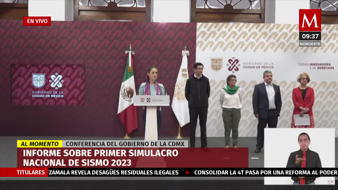 Protección Civil de CdMx da informe sobre el primer Simulacro Nacional 2023