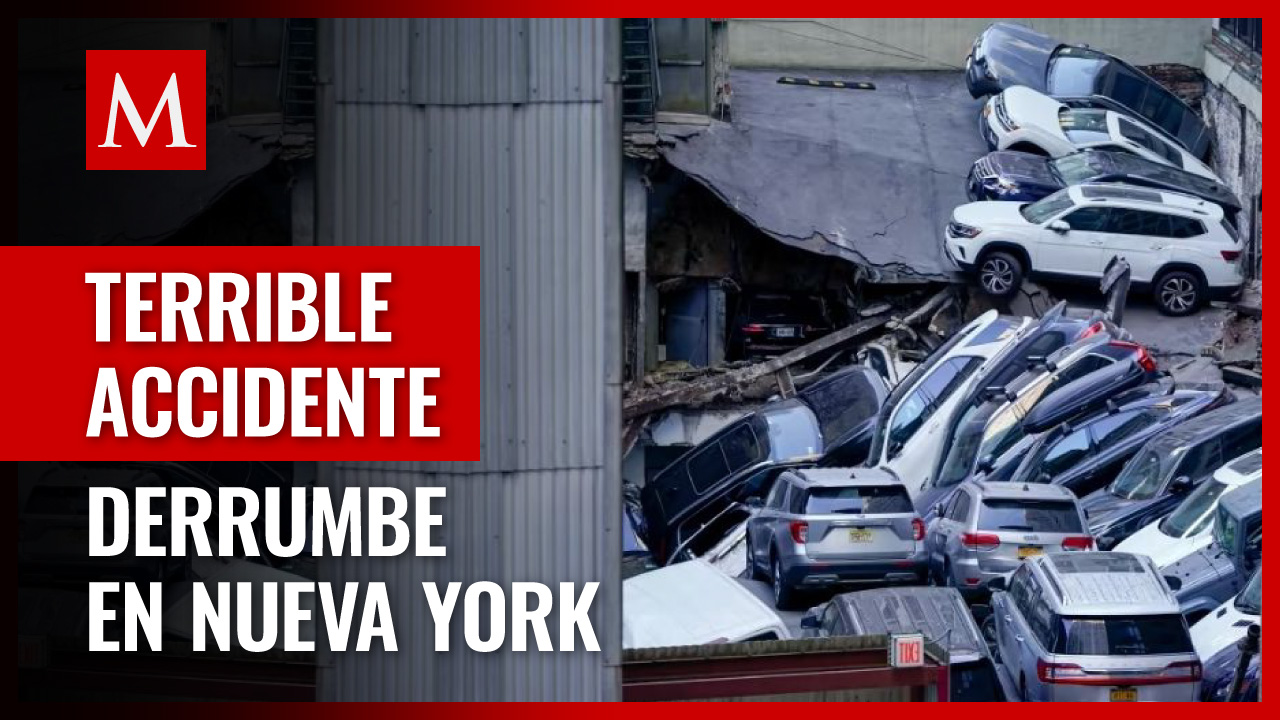 Colapso de estacionamiento deja varias personas atrapadas y heridas en Nueva York