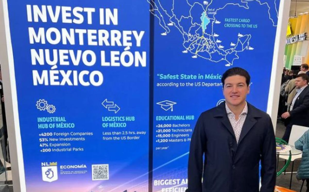 El gobernador Samuel García inauguró ayer el stand de Nuevo León en el Pabellón México de la Hannover Messe 2023