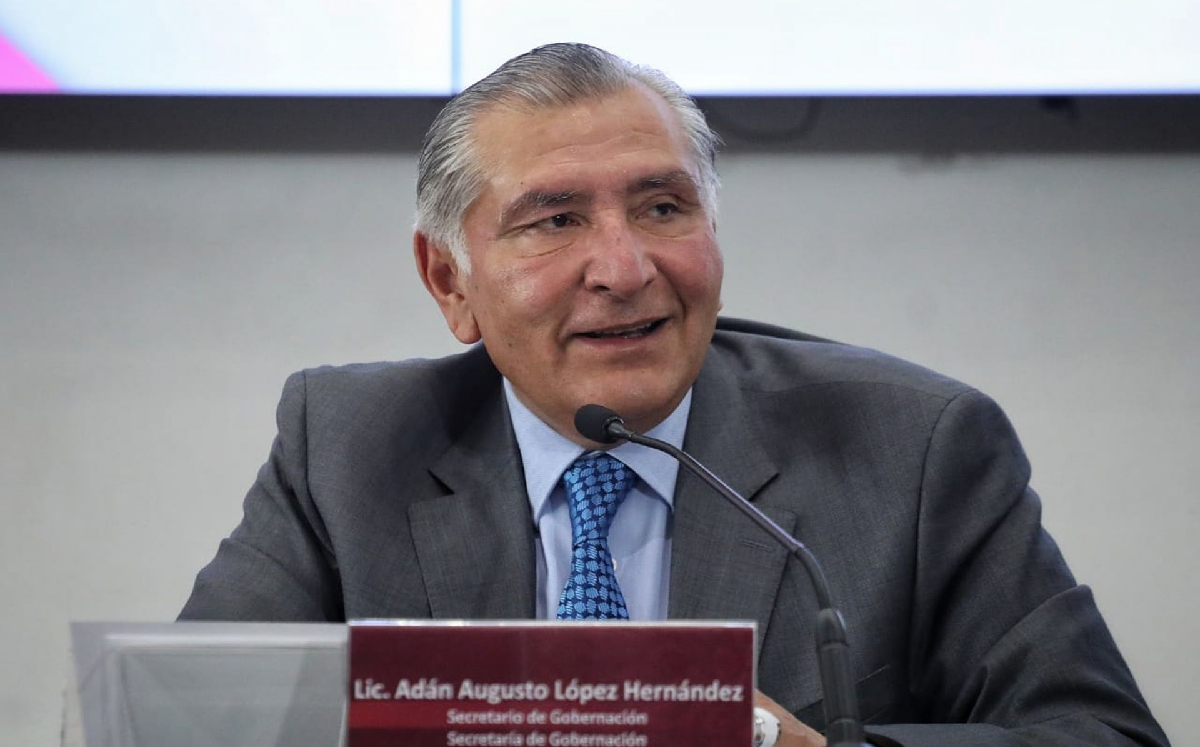 Adán Augusto López, secretario de Gobernación, en una conferencia de prensa. | Cuartoscuro
