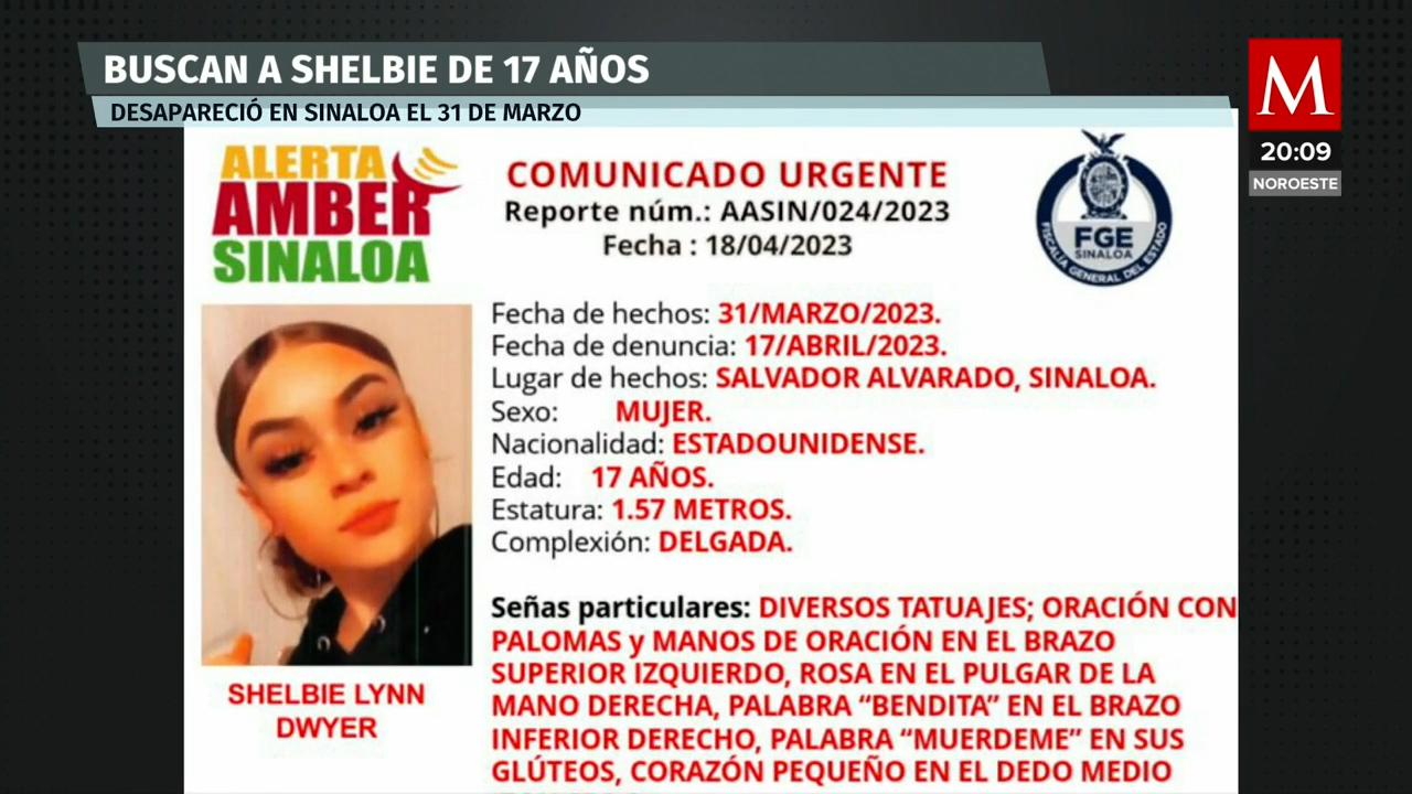 Desaparece joven estadunidense en Sinaloa; fiscalía activa Alerta Amber