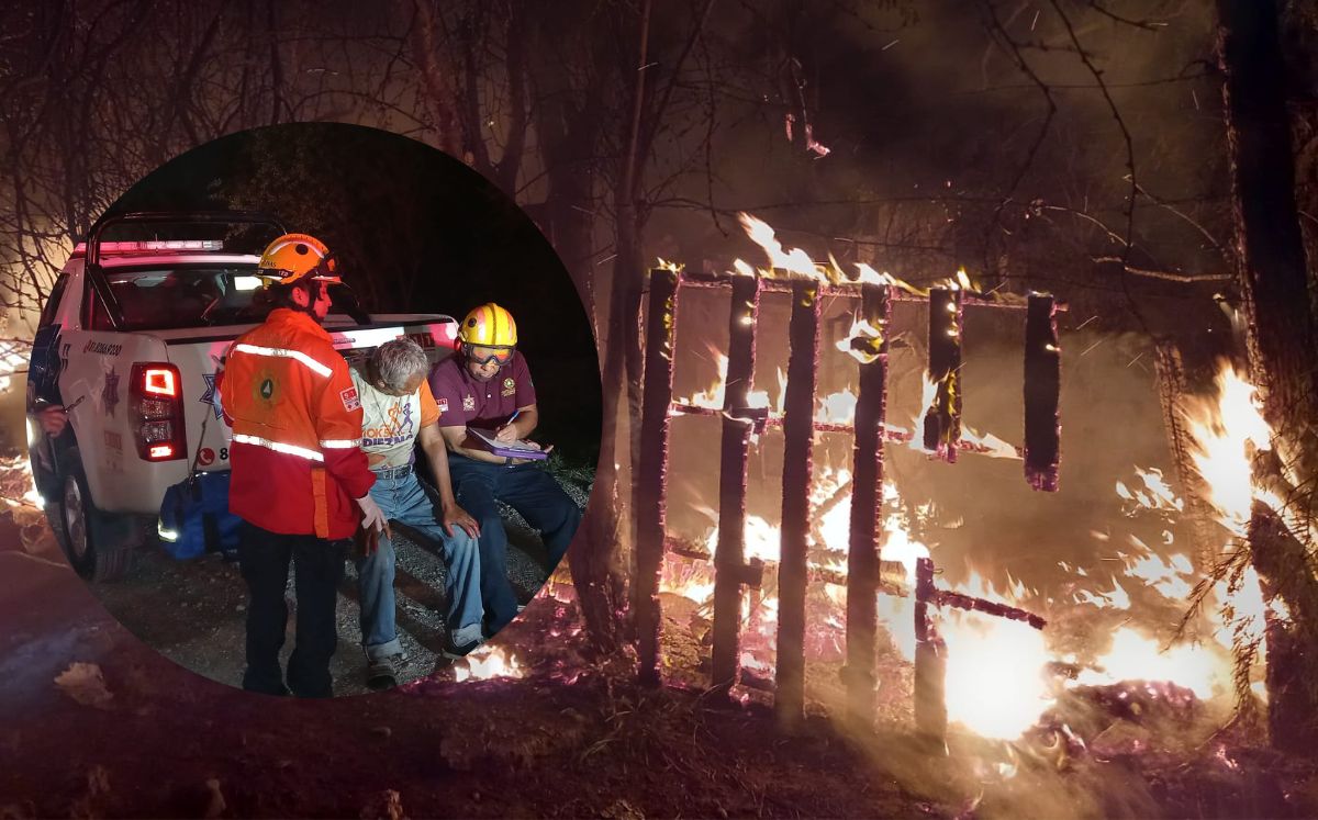 El incendio se registro la noche de ayer lunes en las calles Paseo de la Amistad y Camino a San Jose en Escobedo. | Fabricio Gallegos