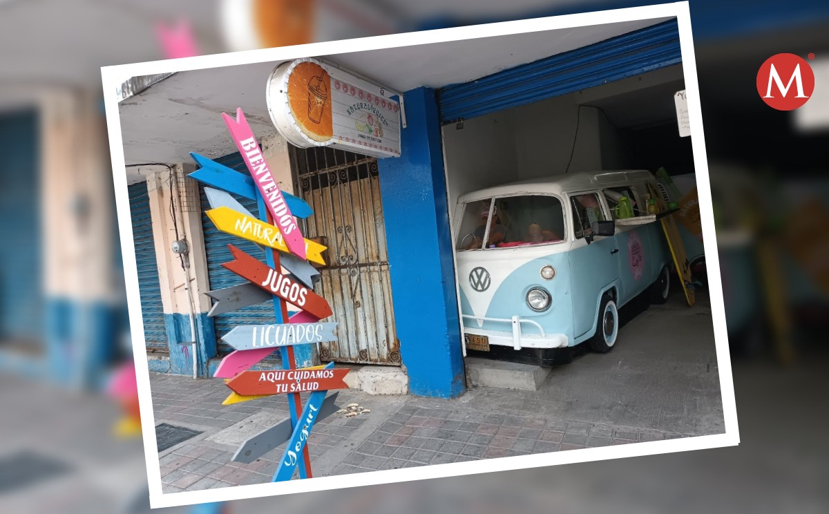 Joven se inspira en los años 70s para vender jugos en Tampico