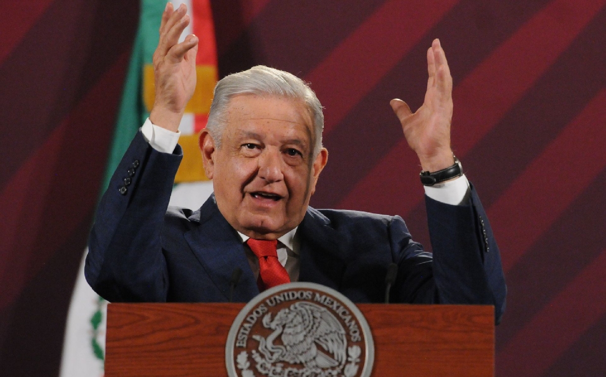 El mandatario en su conferencia mañanera de hoy en el Salón de Tesorería. | Cuartoscuro
