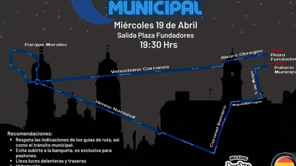 Se realizará una rodada nocturna en San Luis Potosí
