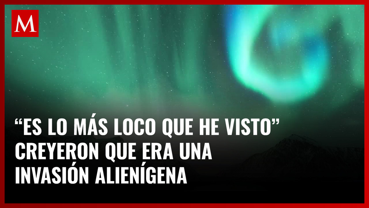 Una espiral azul poco común aparece en medio de las auroras boreales de Alaska