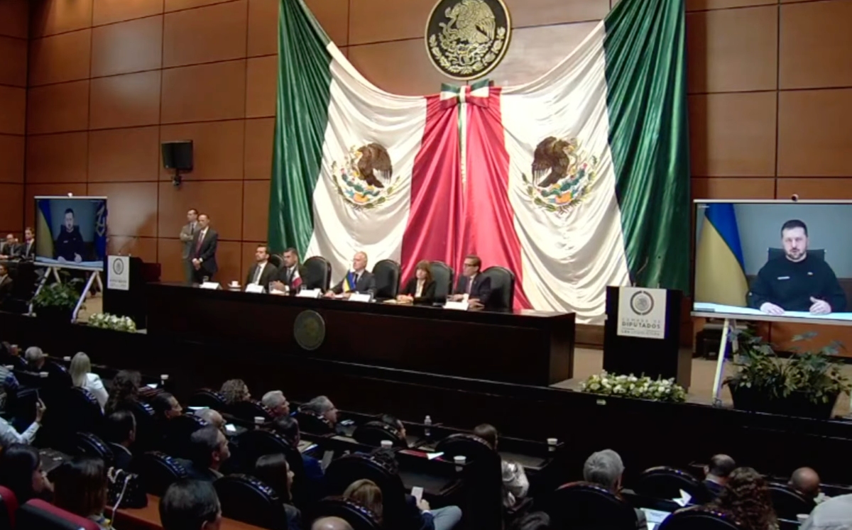 El mensaje fue proyectado ante los diputados que confroman el grupo de amistad. | Especial