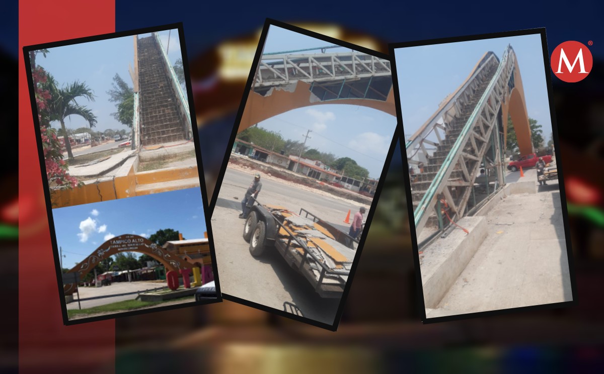 Remodelarán arco de la entrada a Tampico Alto; será puente peatonal