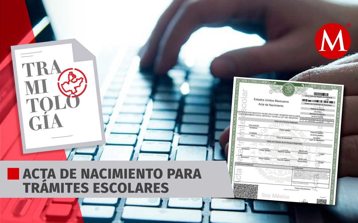 Trámite en línea de acta de nacimiento para trámites escolares en Jalisco (Especial)
