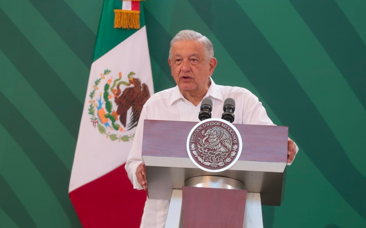 El Presidente en su conferencia mañanera desde Veracruz. | Jesús Quintanar