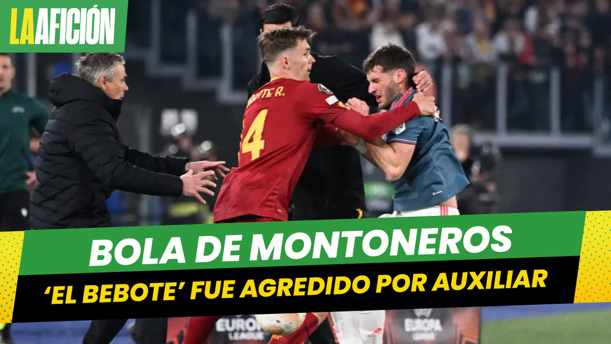 Santiago Giménez es agredido por auxiliar de Mourinho en la Roma