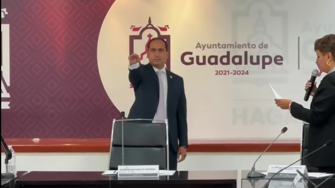 José Saldívar toma protesta como presidente municipal de Guadalupe en el estado de Zacatecas
