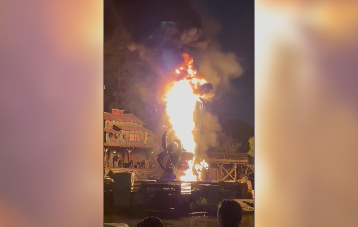 Incendio en parque de Disney (Twitter/@Ms_JessicaT)