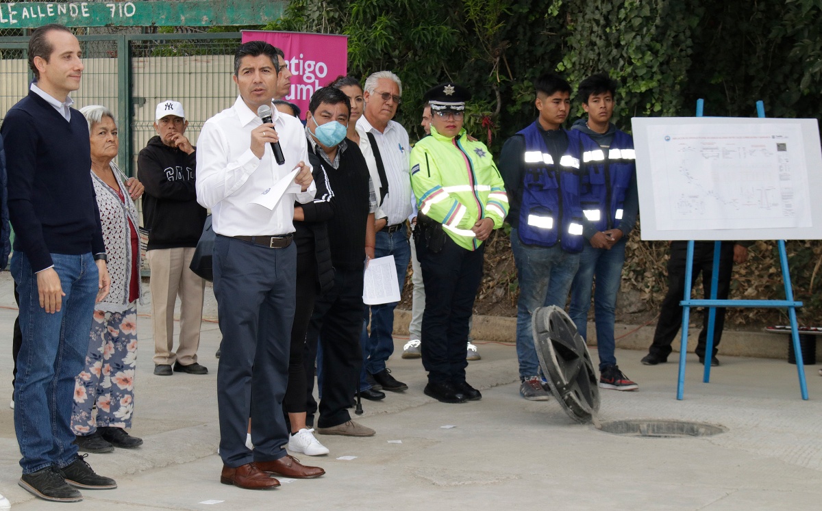 Eduardo Rivera entrega ampliación de red pluvial | Agencia Enfoque