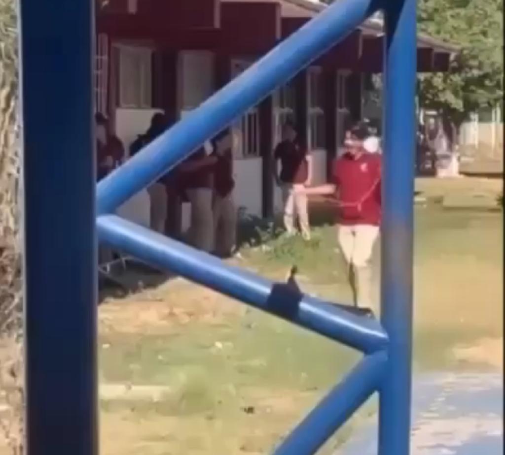 Los agresores fueron captados por otros alumnos de la escuela. (Carlos Raeb Morales)