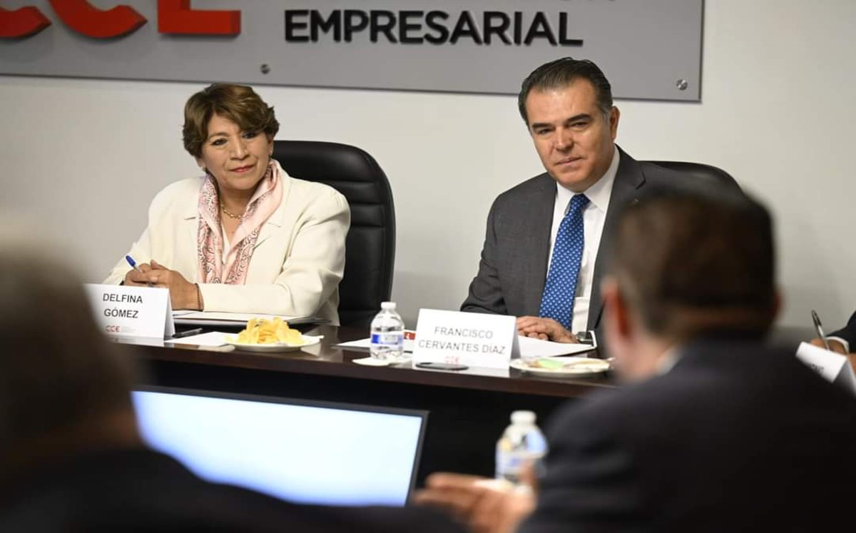Delfina Gómez se reúne con el presidente estatal y nacional de la CCE (Especial)