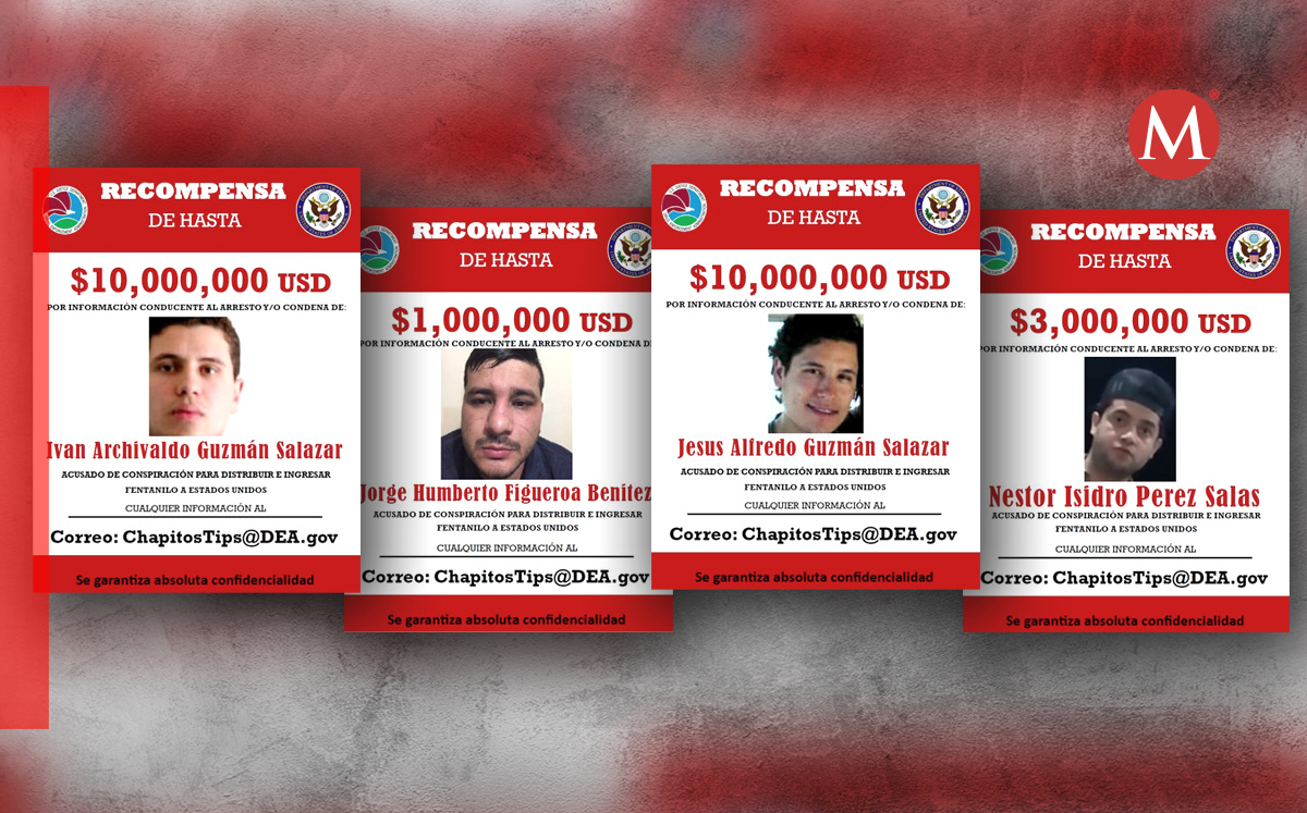 Recompensa por 'Las Chapitos'. (Especial)