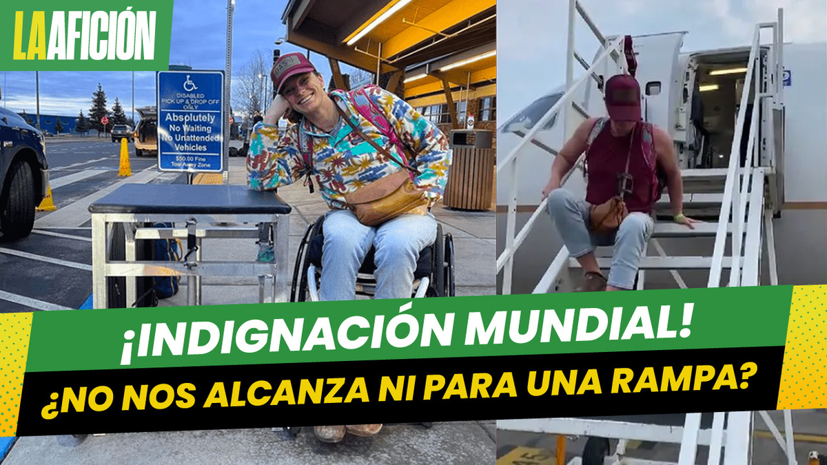 Atleta paralímpica tuvo que bajar a rastras del avión en Veracruz