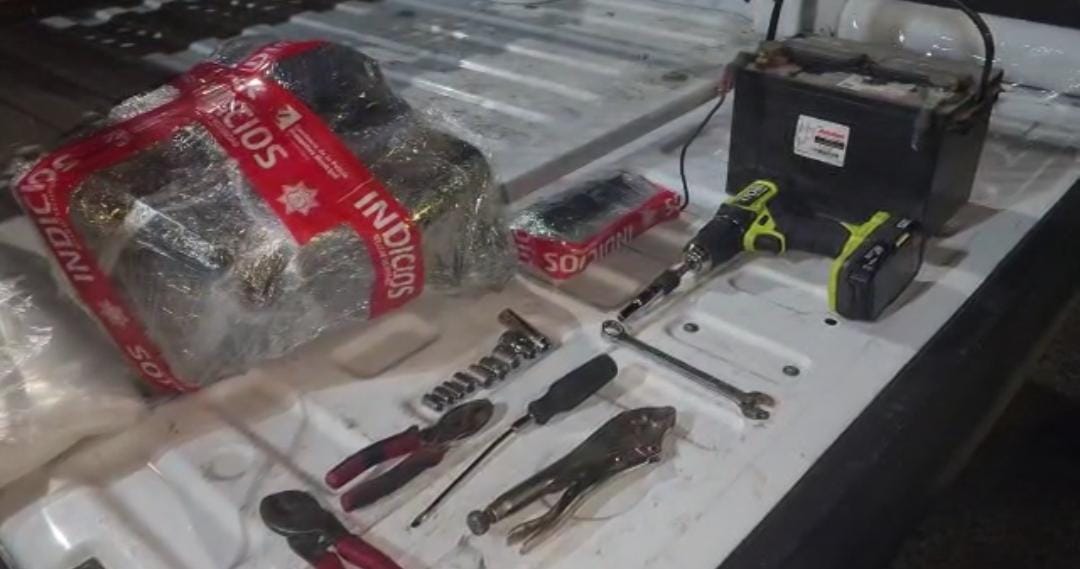 Autopartes aseguradas tras la detención en Guadalajara (Vicente Torres Alfaro)