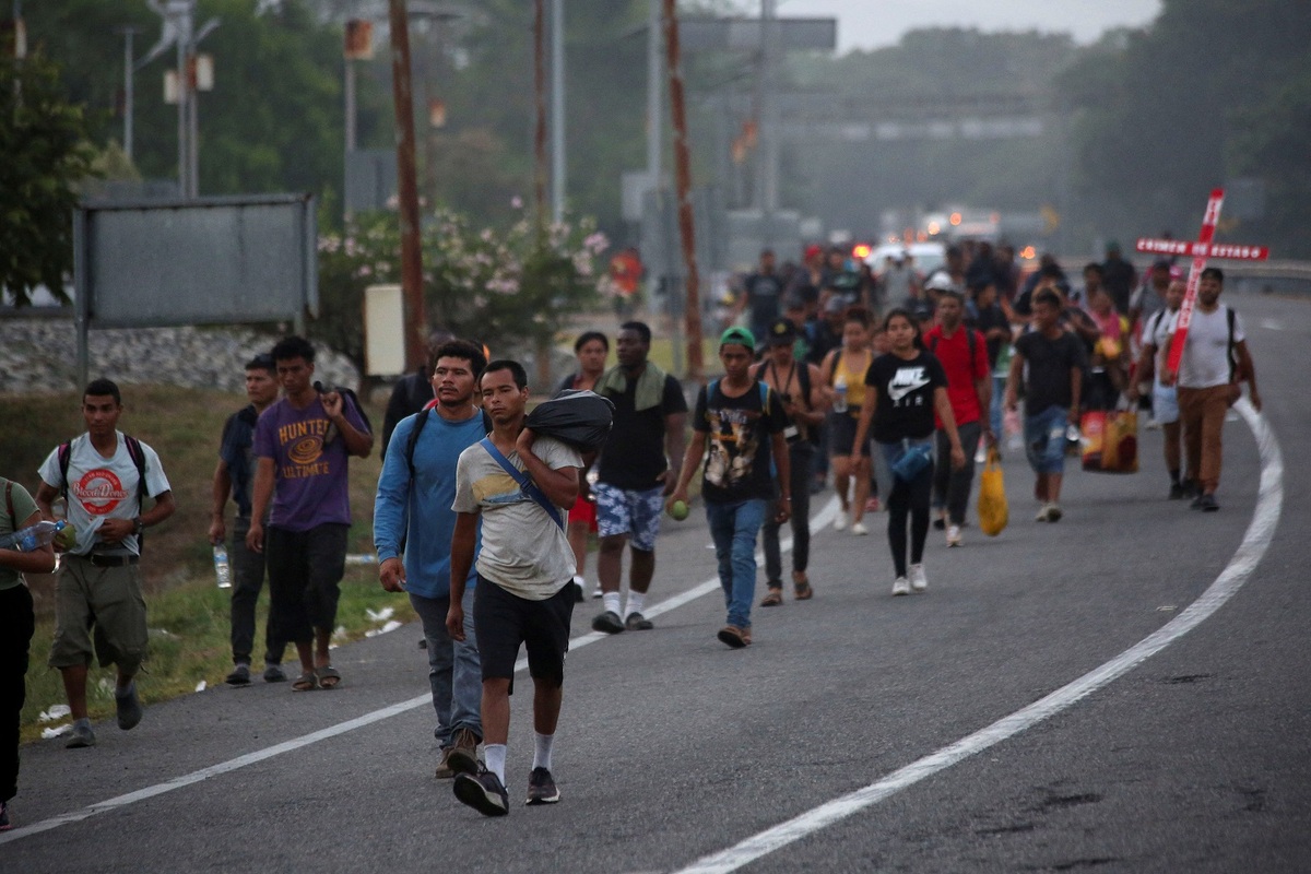 La caravana migrante en Chiapas hará un alto de dos días en Villa Comaltitlán. | Reuters