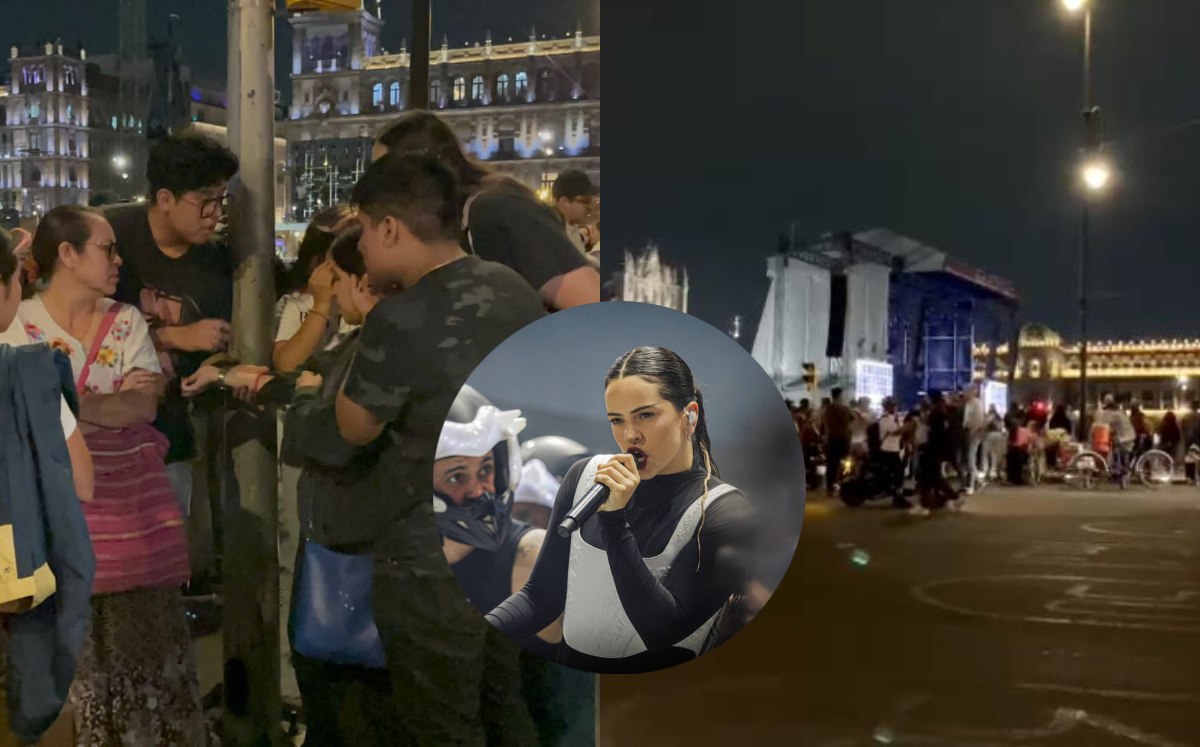 Primeros fans de Rosalía en el Zócalo | Twitter