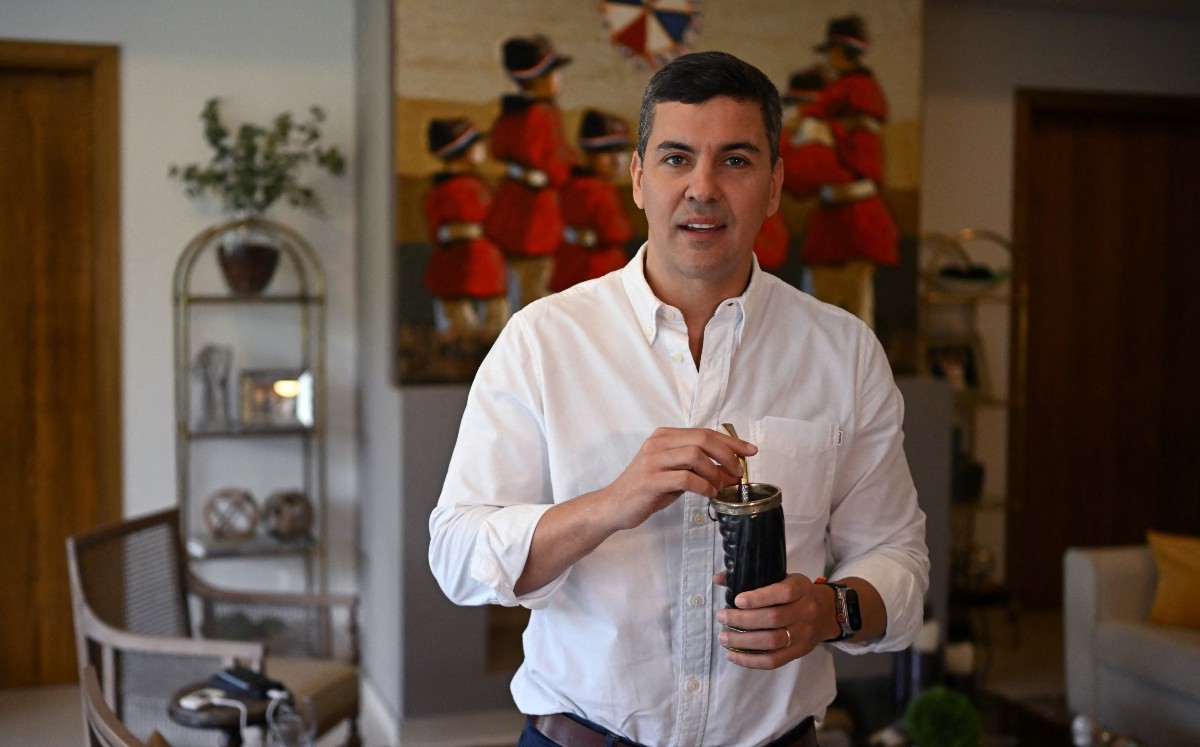 Santiago Peña, candidato del Partido Colorado para la presidencia de Paraguay. | AFP