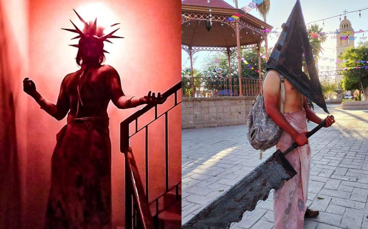 Con materiales reciclables, joven apasionado por el terror crea sus propios disfraces en Coahuila. | Especial