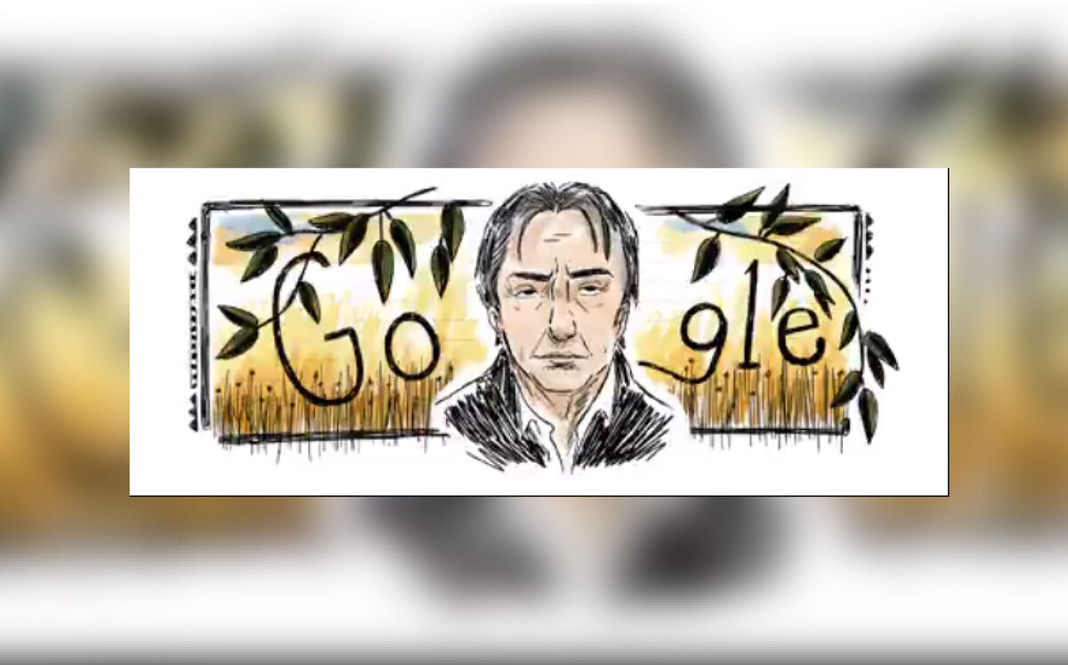 Google le dedicó el doodle de hoy a Alan Rickman | Especial