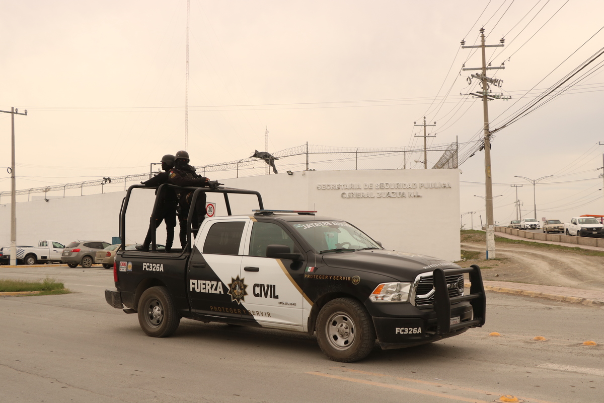 Desde el  25 de abril  Fuerza Civil tomó el control de la Policía de Zuazua. Foto: Raúl Palacios