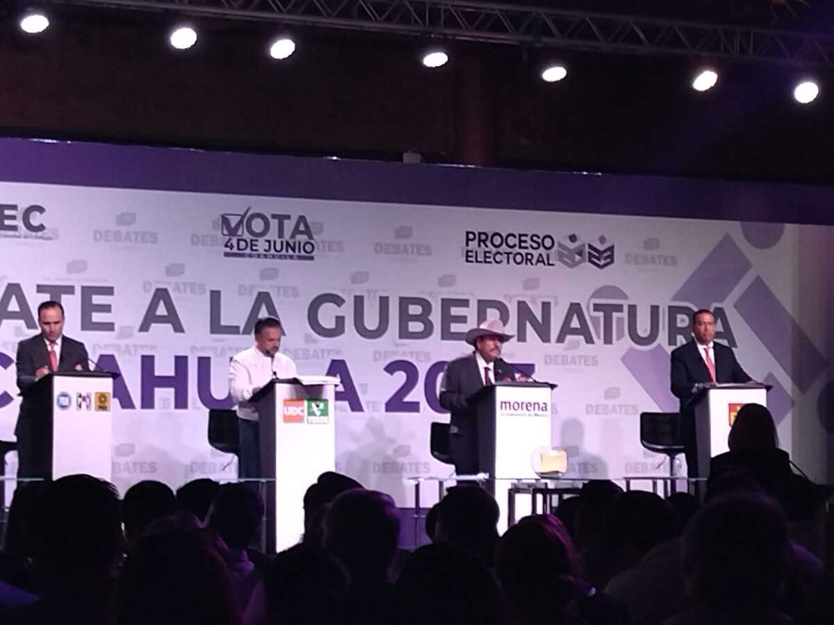 Candidatos a la gubernatura de Coahuila en segundo debate electoral. | Especial