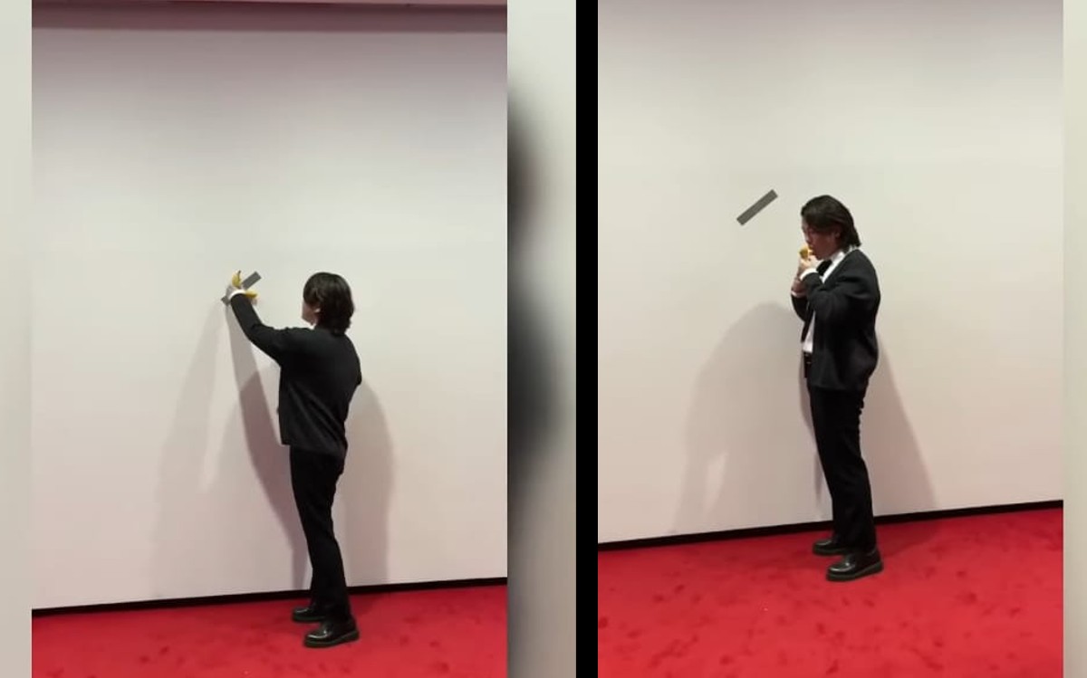 Estudiante se come obra de arte. | ESPECIAL