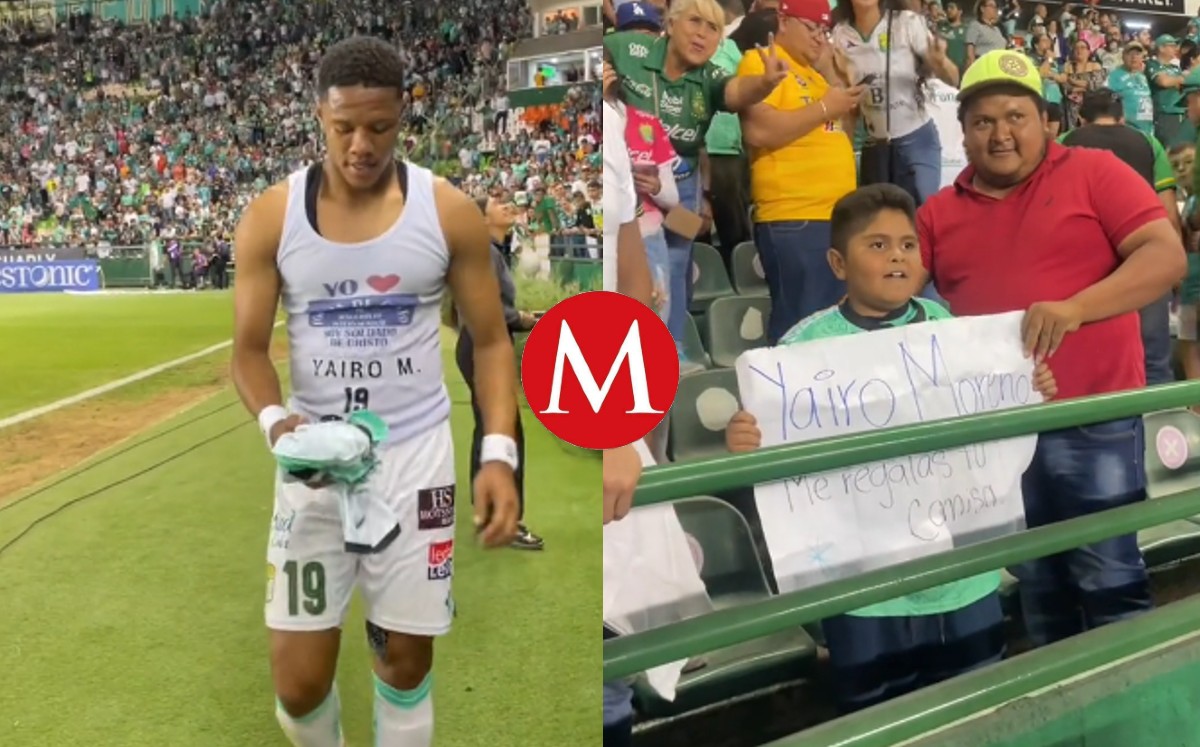 Yairo Moreno regala su playera en León vs Tigres