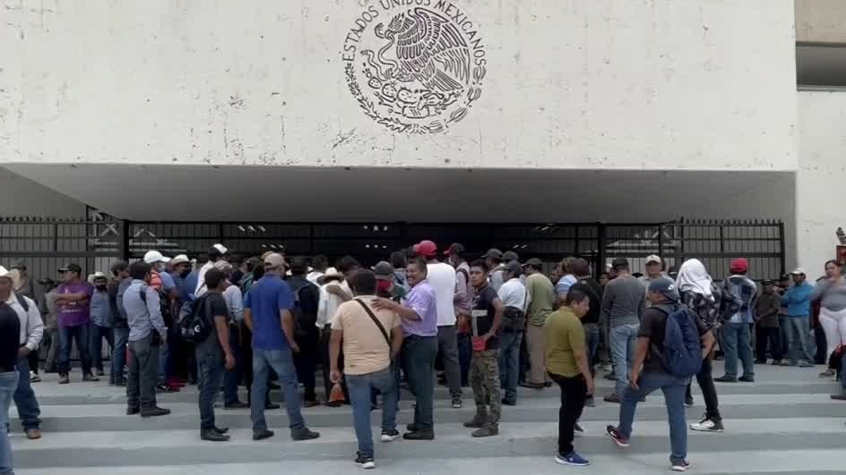 En Chiapas, se manifestaron para exigir apoyos en fertilizantes y créditos a productores