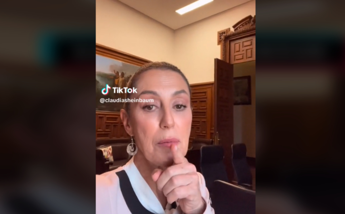 Sheinbaum comparte misterioso mensaje por redes sociales. (TikTok)