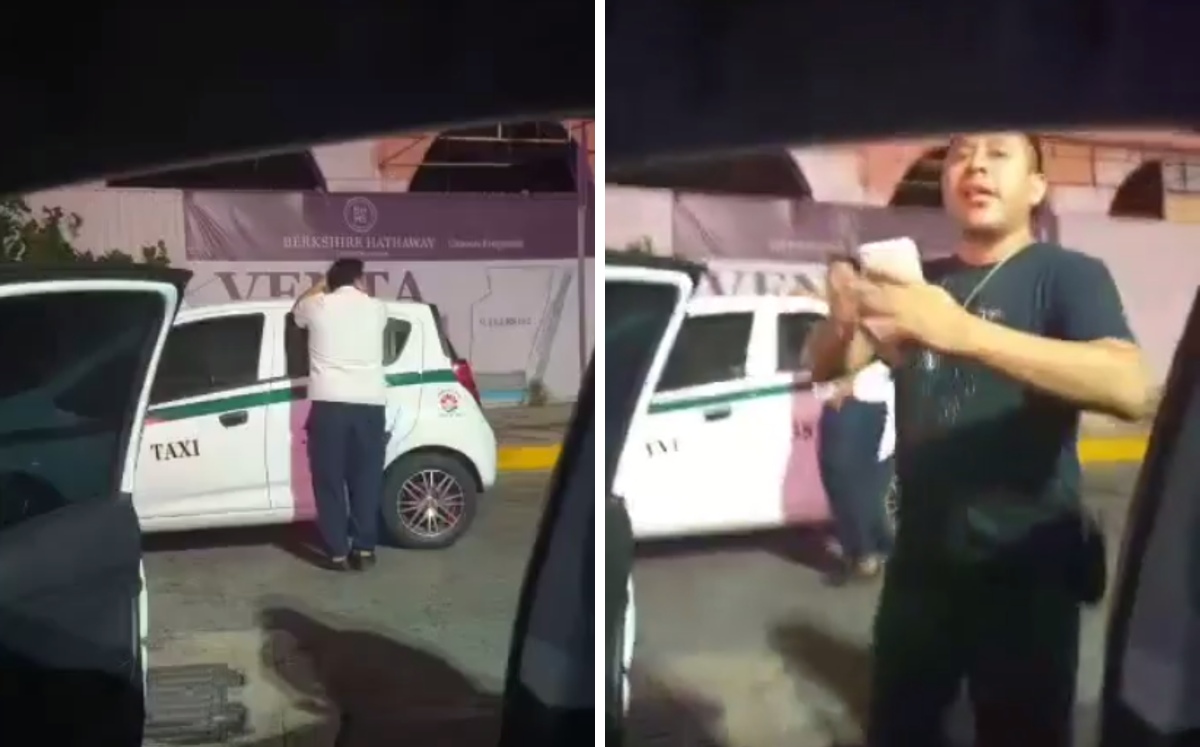 El taxista amenazo de muerte al conductor de Uber en Cancún. | Especial