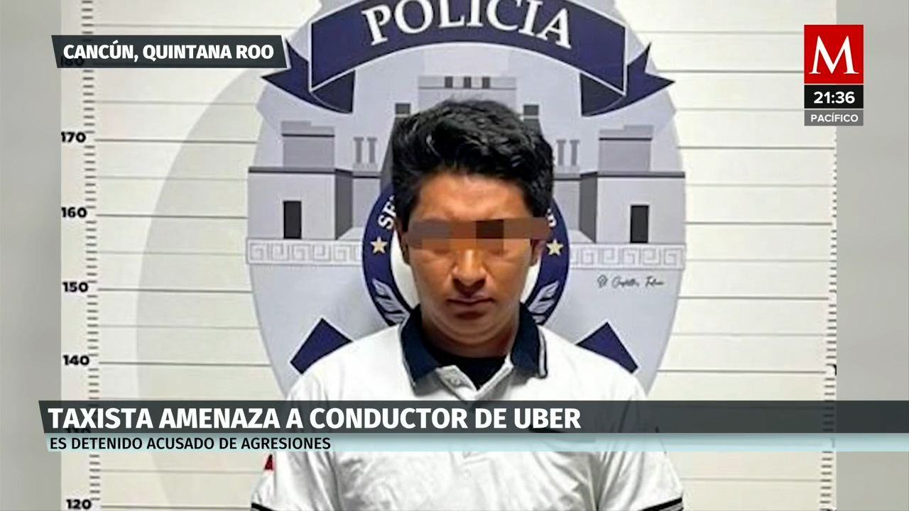 Taxista amenaza a conductor de Uber en Cancún y lo detienen: "te voy pegar tres balazos"