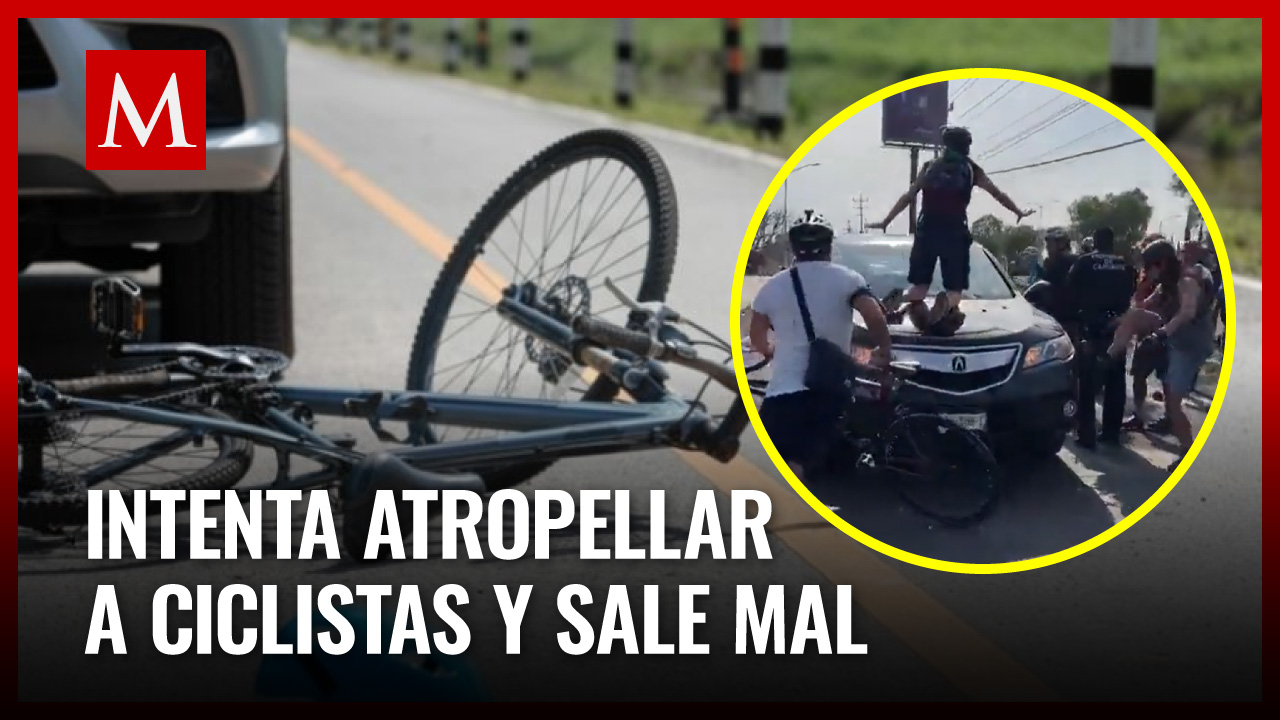 Video muestra intento de atropellamiento en manifestación de ciclista en Puebla