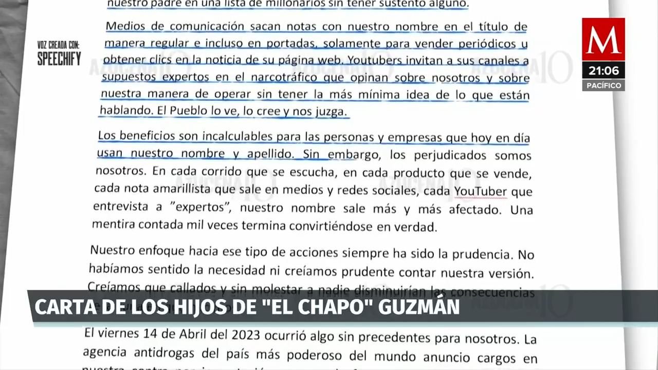 ‘Chapitos’ se deslindan de producir y comercializar fentanilo