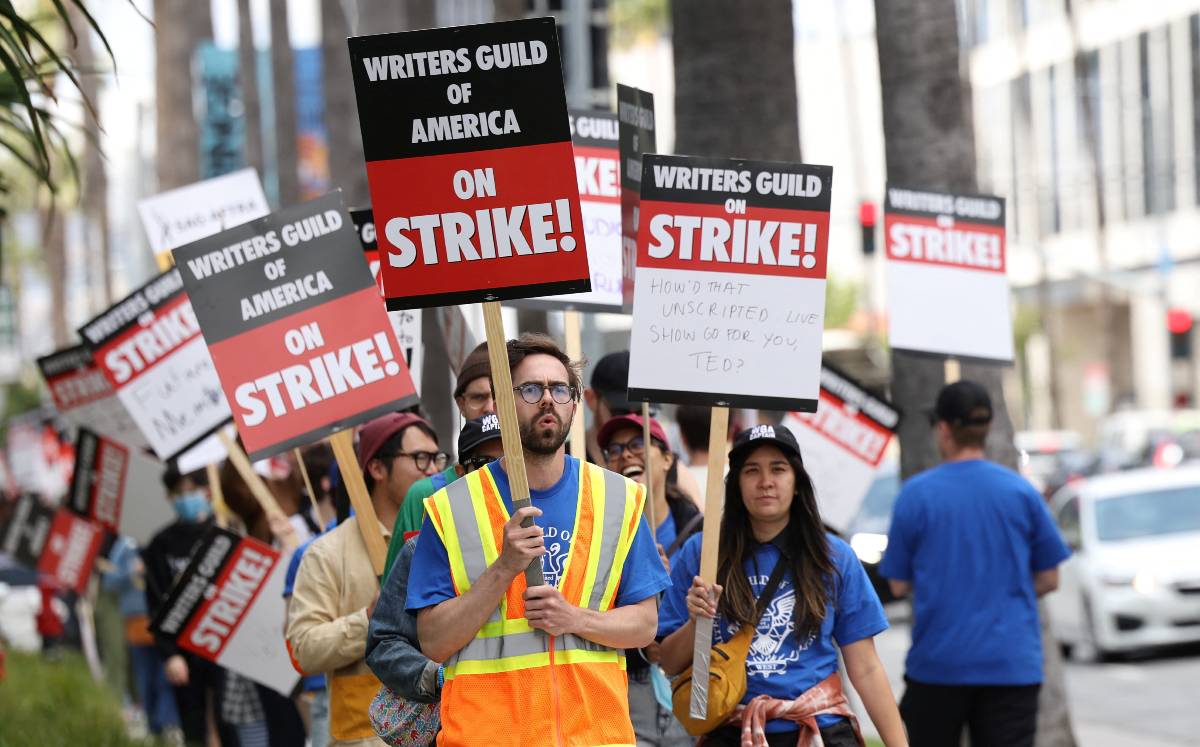 Huelga de guionistas en Hollywood (Reuters).