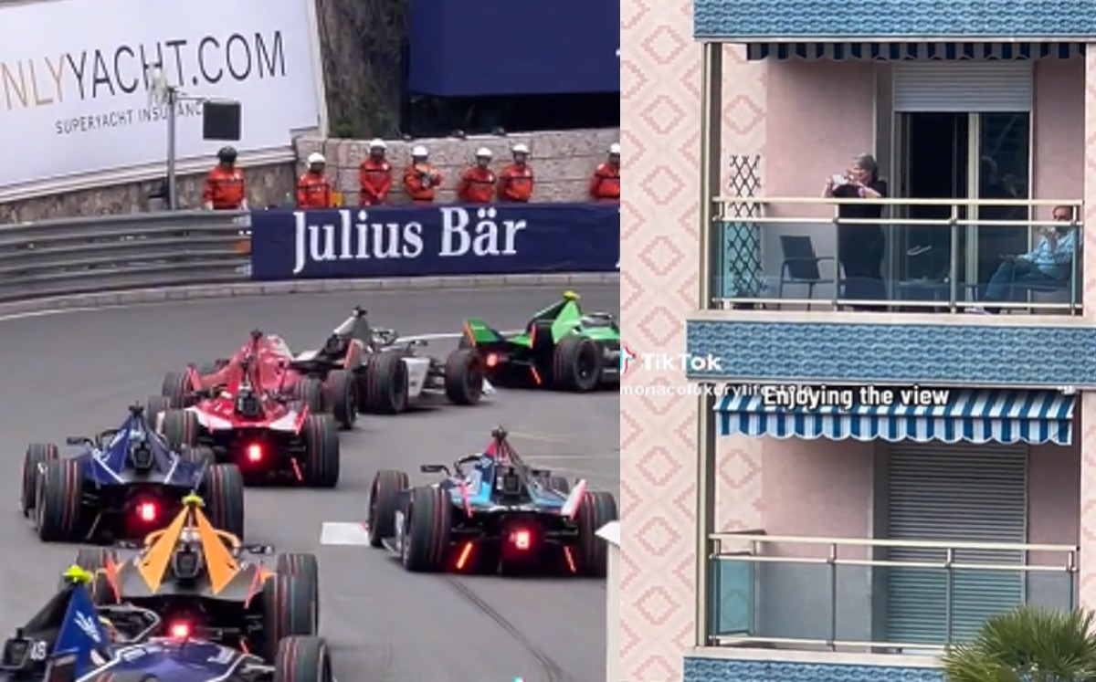Abuelita disfruta de la F1 desde balcón de su casa/@monacoluxurylifestyle