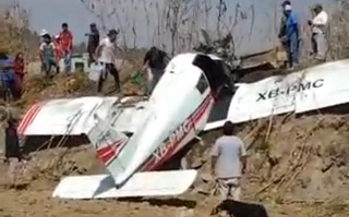 Caída de avioneta en Puebla