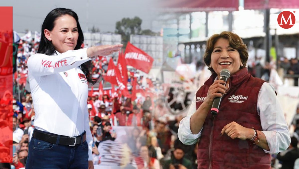 Alejandra del Moral y Delfina Gómez.