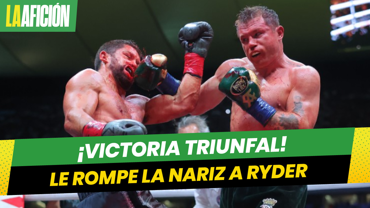 'Canelo' Álvarez le rompió la nariz a Ryder en tres rounds