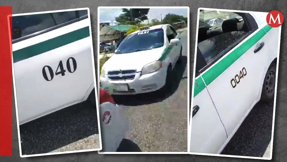 Número alterado del taxista en Cancún (Especial)