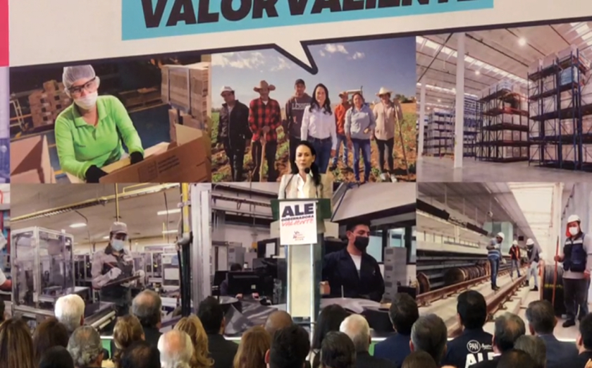 Alejandra Del Moral durante la presentación del proyecto "Cadena de Valor Valiente" (Especial)