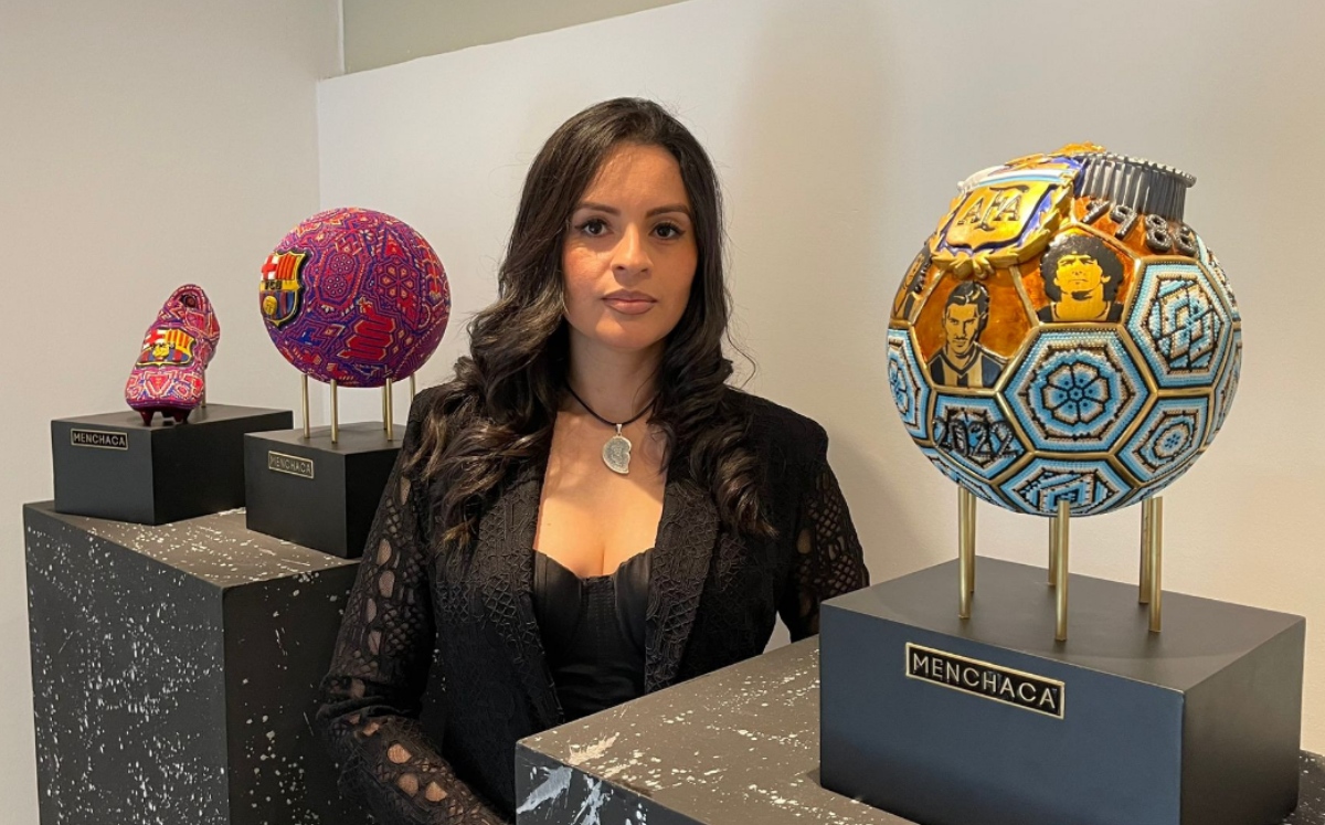 El arte huichol se hizo presente en la ciudad condal. (Jennifer Seefoo)