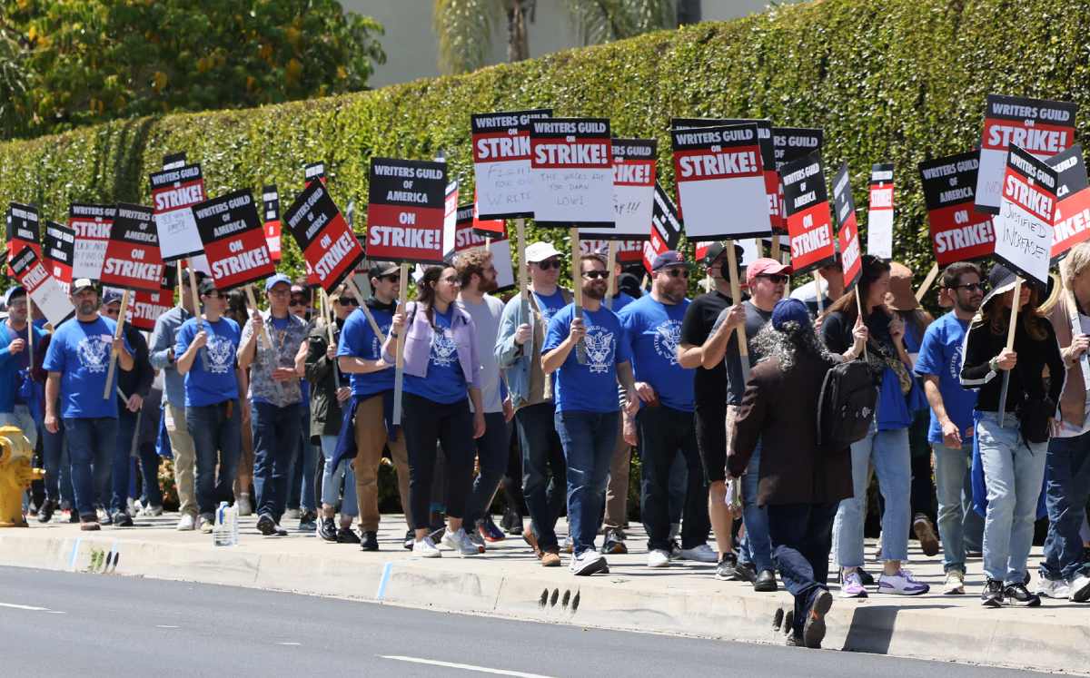 Huelga de guionistas en Hollywood | AFP