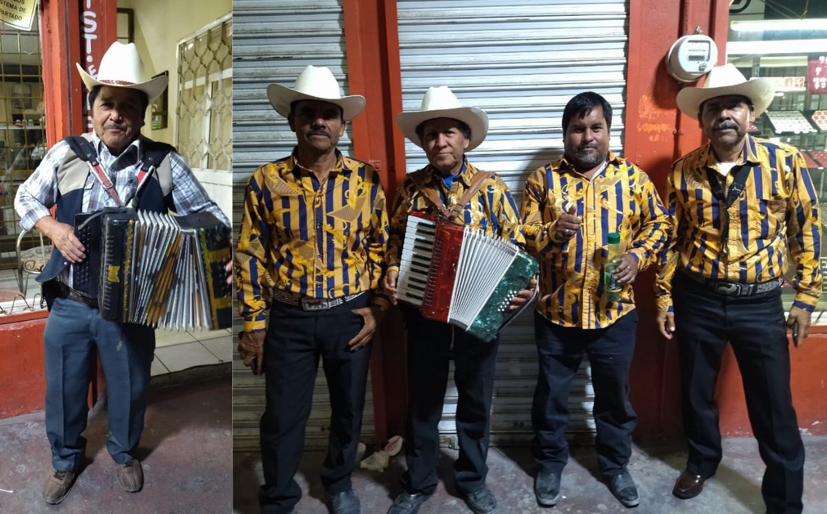 Con su mejor atuendo e intrumento, músicos esperan dar serenatas este Día de las Madres en La Laguna. | Especial